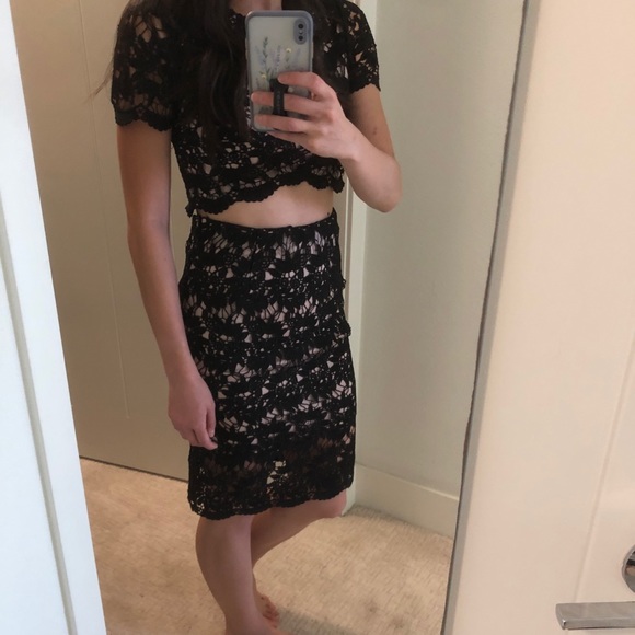 Matching 2-PC Black Crochet Midi - Picture 5 of 7